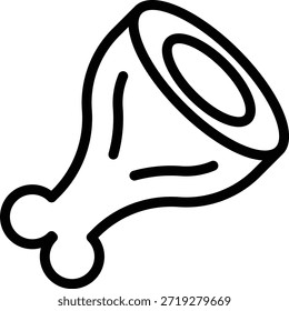 Vektor Design Schinken Bein Symbol Stil