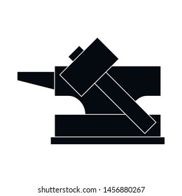 Vector design of hammer and hephaestus symbol. Collection of hammer and olympus stock symbol for web.