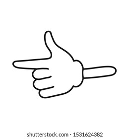 Vector design of hand and arm logo. Web element of hand and palm stock vector illustration.