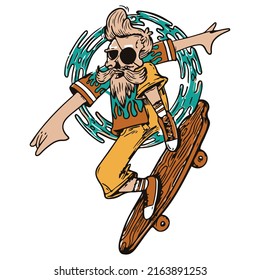 Vector design hand drown art by illustration for t shirt printing.
