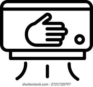 Estilo de ícone do secador de mão do projeto do vetor