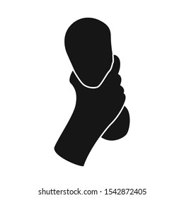 Vector design of hand and sponge sign. Web element of hand and surface vector icon for stock.