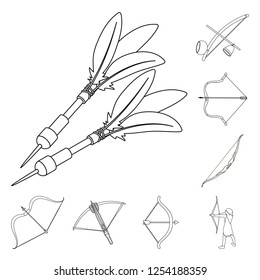 Vector design of hand and tribal icon. Collection of hand and nature vector icon for stock.