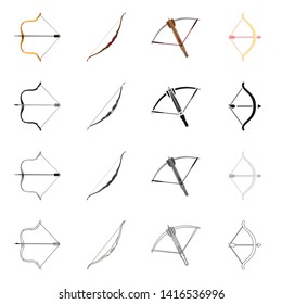 Vector design of hand and tribal logo. Set of hand and nature stock symbol for web.