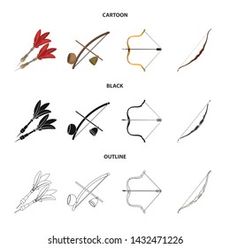 Vector design of hand and tribal logo. Collection of hand and nature stock vector illustration.