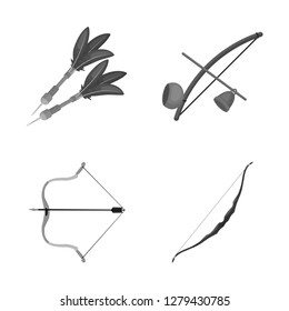 Vector design of hand and tribal symbol. Set of hand and nature stock vector illustration.