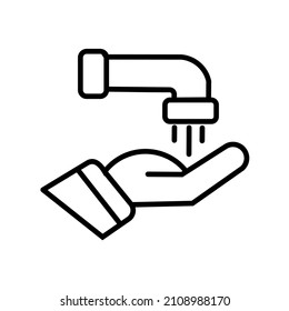 diseño vectorial, icono de lavado de manos o símbolo
