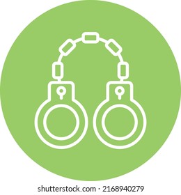 Estilo de iconos de las esposas de diseño de vectores