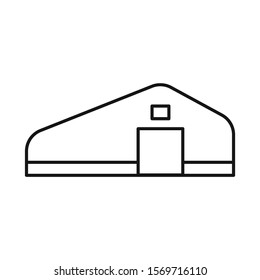 Vector design of hangar and granary sign. Graphic of hangar and storage stock vector illustration.