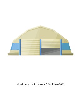 Vector design of hangar and storehouse logo. Graphic of hangar and garage stock vector illustration.