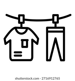 Diseño de Vector Colgando Ropa Icon Style