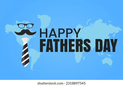 vector design Happy Fathers Day. flat design. flat ilustration