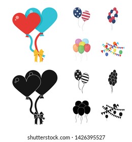 Vector design of happy and fun logo. Set of happy and balloon stock vector illustration.