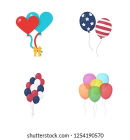 Vector design of happy and fun symbol. Collection of happy and balloon vector icon for stock.