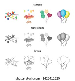 Vector design of happy and fun symbol. Set of happy and balloon stock symbol for web.