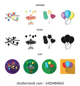 Vector design of happy and fun symbol. Collection of happy and balloon stock vector illustration.