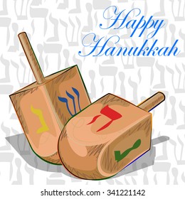 Vector design of Happy Hanukkah festival celebration background
