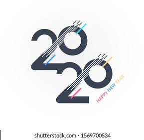 Vector design Happy new year 2020 banner background.