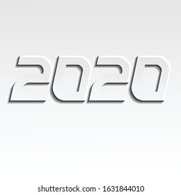 Vector design Happy new year 2020