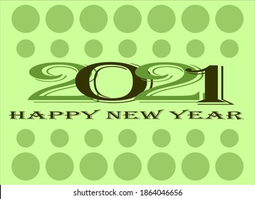 Diseño de vectores Feliz Año Nuevo 2021