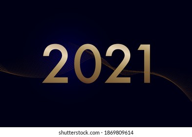 Vector design Happy new year blue, golden and black color for shopping, sale promotion, commerce and advertising