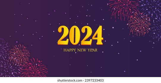 Vector design of Happy New Year and seasons greetings template background