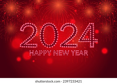 Vector design of Happy New Year and seasons greetings template background