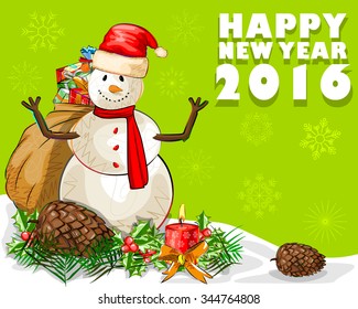 Vector design of Happy New Year 2016 celebration background