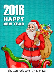 Vector design of Happy New Year 2016 celebration background
