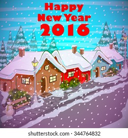 Vector design of Happy New Year 2016 celebration background