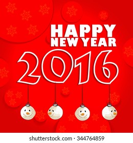 Vector design of Happy New Year 2016 celebration background