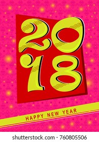 Vector design of Happy New Year 2018 seasons greeting background
