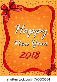 Vector design of Happy New Year 2018 seasons greeting background