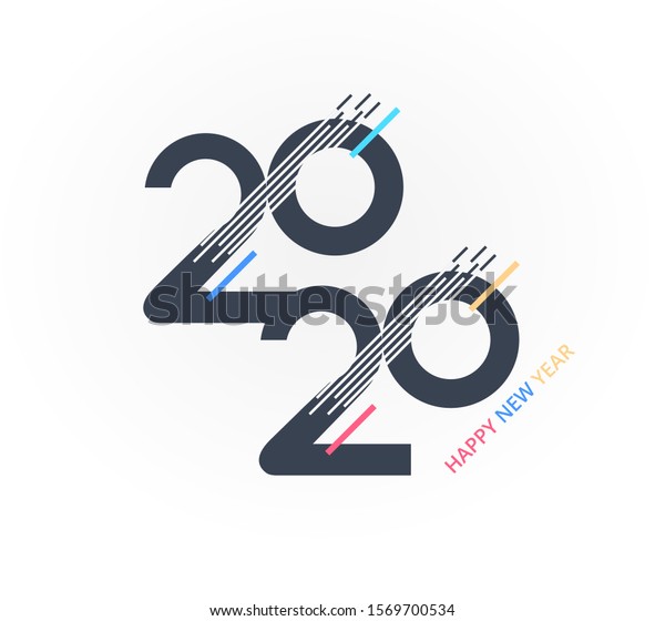 Vector design Happy new year 2020 banner background.
