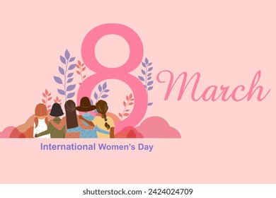 Vector design of Happy Women's Day background