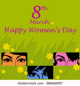 Vector design of Happy Women's Day background
