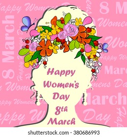 Vector design of Happy Women's Day background