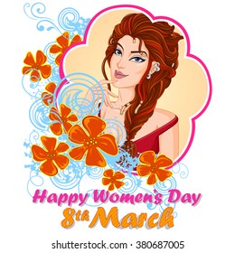 Vector design of Happy Women's Day background
