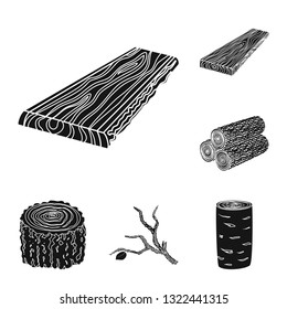 Vector design of hardwood  and construction logo. Set of hardwood  and wood stock vector illustration.
