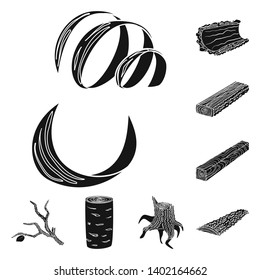 Vector design of hardwood  and construction logo. Collection of hardwood  and wood stock vector illustration.