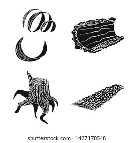 Vector design of hardwood and construction logo. Collection of hardwood and wood vector icon for stock.