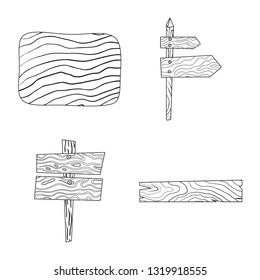 Vector design of hardwood and material symbol. Set of hardwood and wood stock symbol for web.