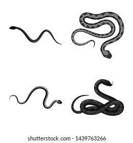 Vector design of harm and bite icon. Collection of harm and reptile vector icon for stock.