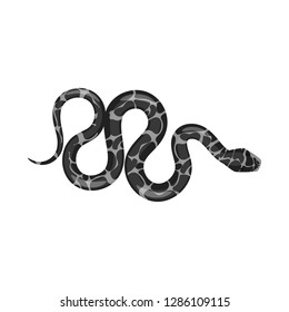 Vector design of harm and bite logo. Set of harm and reptile stock symbol for web.