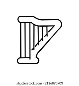 vector design harp musical instrument illustration