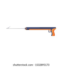 Vector design of harpoon and diver symbol. Web element of harpoon and dive Stock vector illustration.