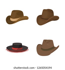 Brown Cowboy Hat Vector Icon Stock Vector (Royalty Free) 1286453539