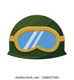 Vector design of hat and military icon. Set of hat and defense stock symbol for web.