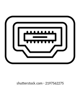 Vector Design Hdmi Port Icon Style