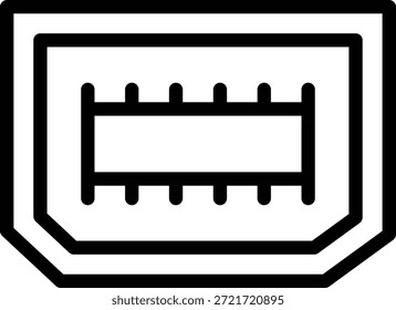Estilo De Icono De Puerto Hdmi De Diseño De Vector